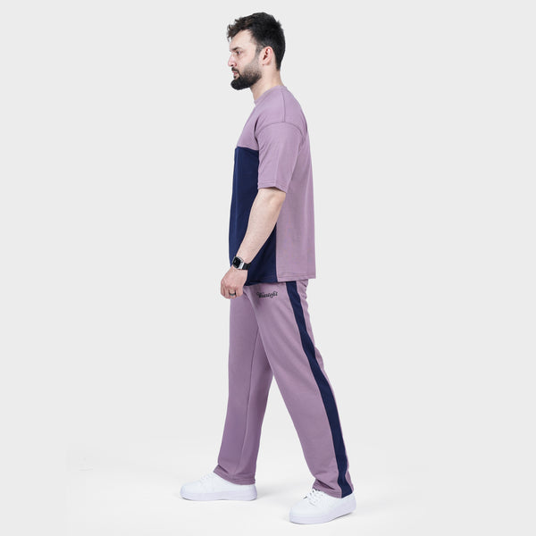 Lavender Navy Side Panel Tracksuit