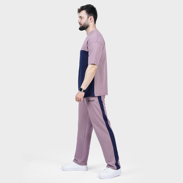 Lavender and Navy Side Panel Tracksuit