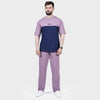 Lavender Navy Side Panel Tracksuit