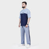Sky-Blue and Navy Side Panel Tracksuit
