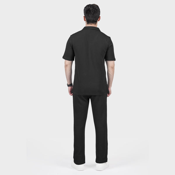 Black Ottoman Textured Co-ord Set