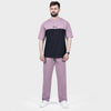 Lavender and Black Side Panel Tracksuit