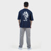 Navy Blue Dragon Ball Back Print with Grey Tracksuit