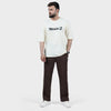 Goku Printed Off-White and Chocolate Brown Tracksuit