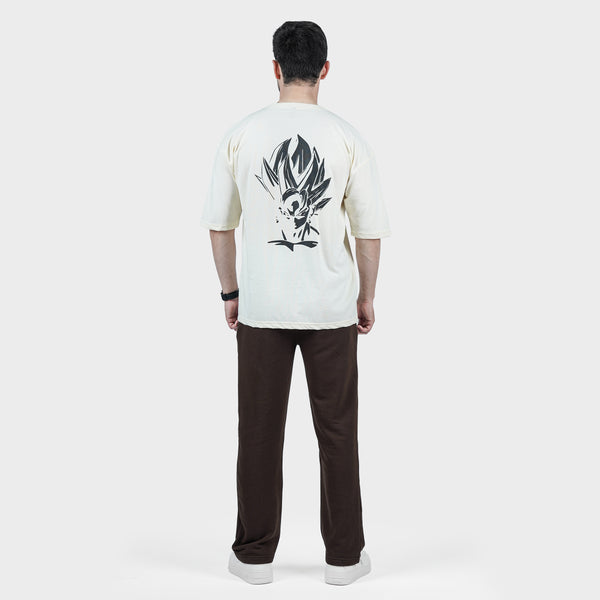 White Dragon Ball Back Print with Brown Tracksuit