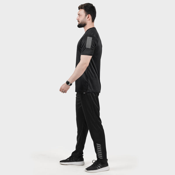 Dryfit Black Tracksuit with reflectors