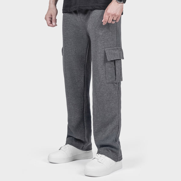 Pure Cotton Charcoal Cargo Trouser