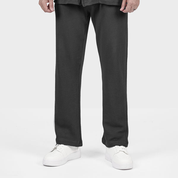 Charcoal Ottoman Textured Trouser