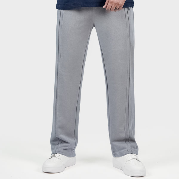 Gray Double Stitch loose fit Trousers