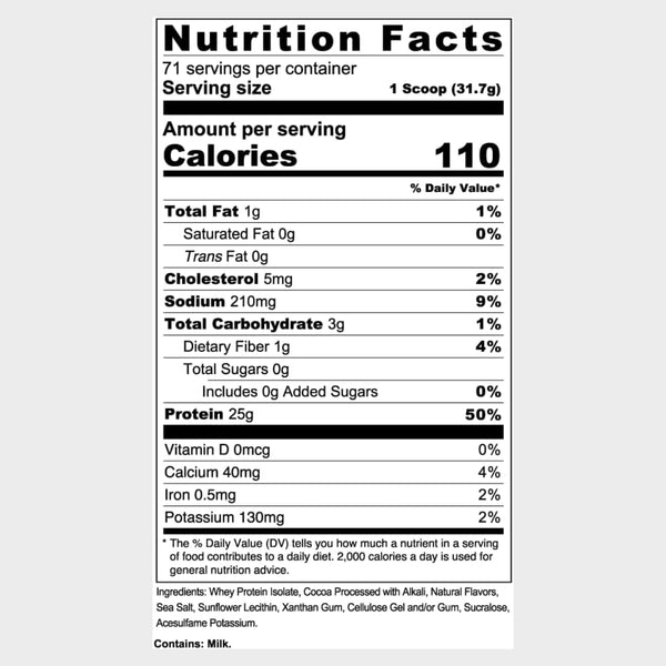 Whey Protein Isolate Powder (Chocolate)