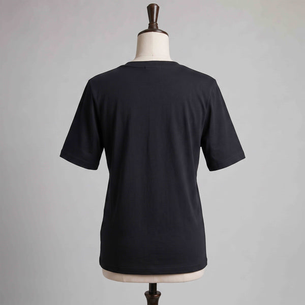 Black Plain Lycra Cotton Tshirt