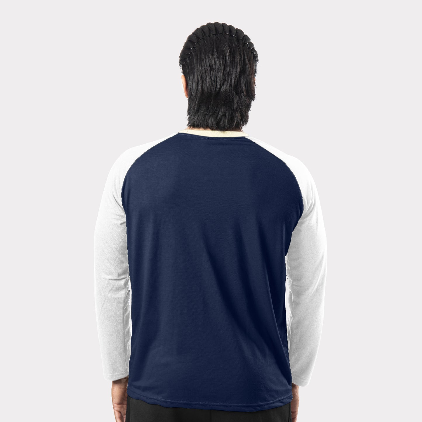 White & Blue Raglan