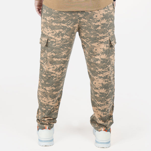 Winter Camo Fleece Cargo Trousers