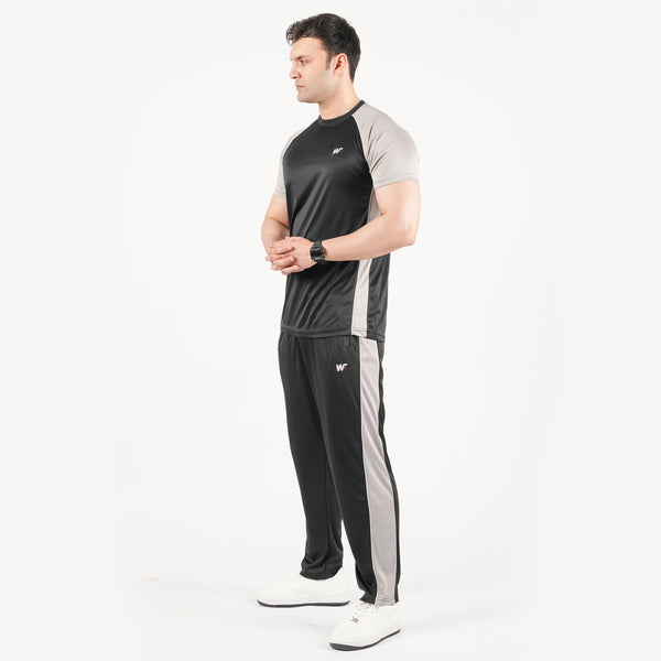 Black and Silver Tracksuit