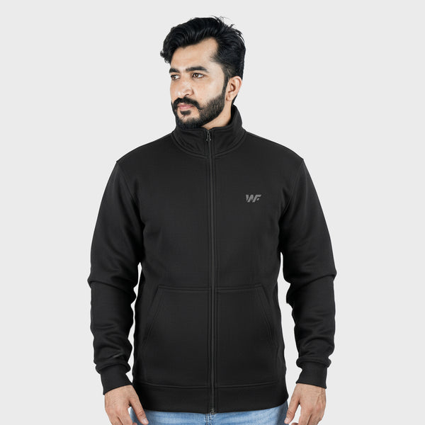 Unisex Black Full Zipper