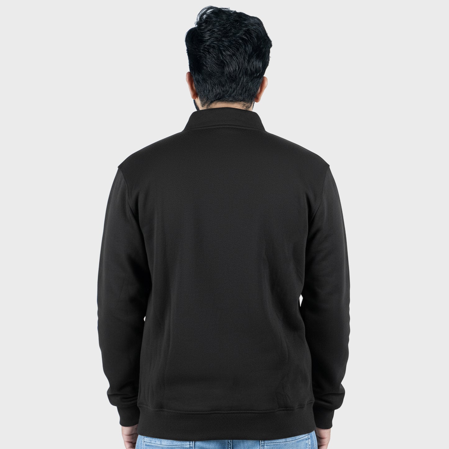 Unisex Black Full Zipper