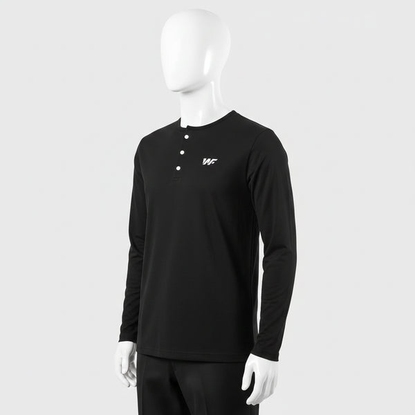 Plain Black Henley