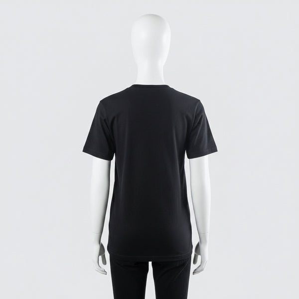 Black Cotton T-Shirt with Shoulder Reflectors