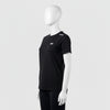 Black Cotton T-Shirt with Shoulder Reflectors