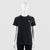 Black Cotton T-Shirt with Shoulder Reflectors