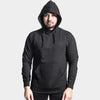Unisex Round Neck Solid Black Hoodie
