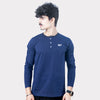 Plain Navy Blue Henley