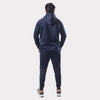 Navy Blue Tracksuit With Three White Stripes