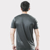 Smoky Gray Quick Dry T-Shirt with Front white Stripes