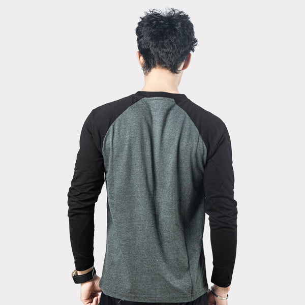 GrayMelange & Black Raglan