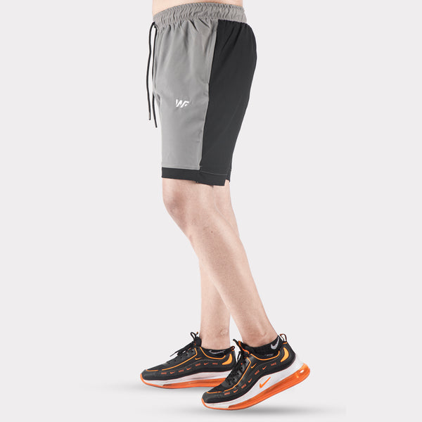 Smoky Gray/Black Micro Interlock Training Shorts