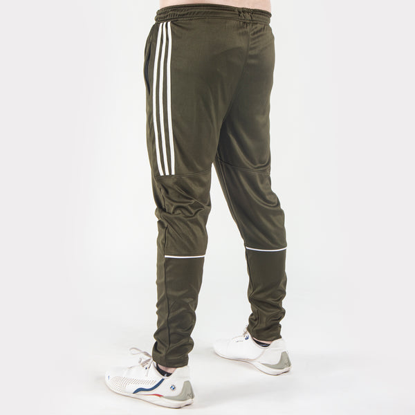 Olive Three Stripes Hawk Series Bottoms With Piping