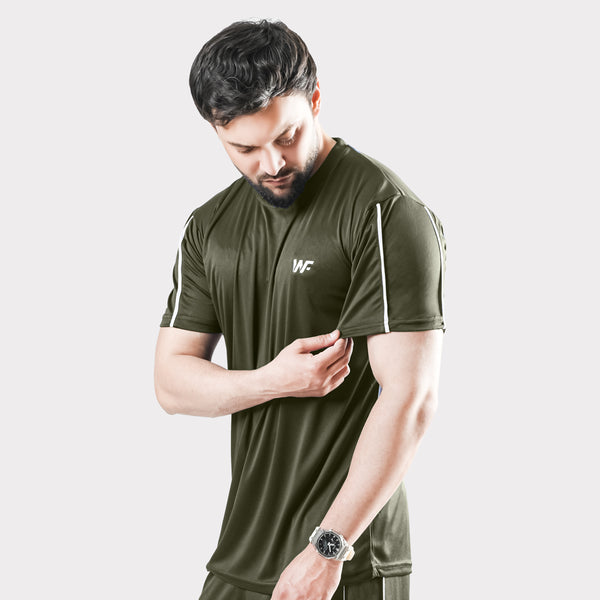 Olive Green Hawk Series With Double Piping