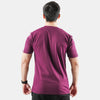 Plum Cotton Tshirt with Arm Stripes