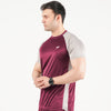Maroon and Silver Raglan Tshirt