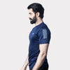 Blue Quick Dry T-Shirt with Shoulder Reflectors