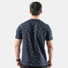 Navy Blue Printed Round Neck Tshirt