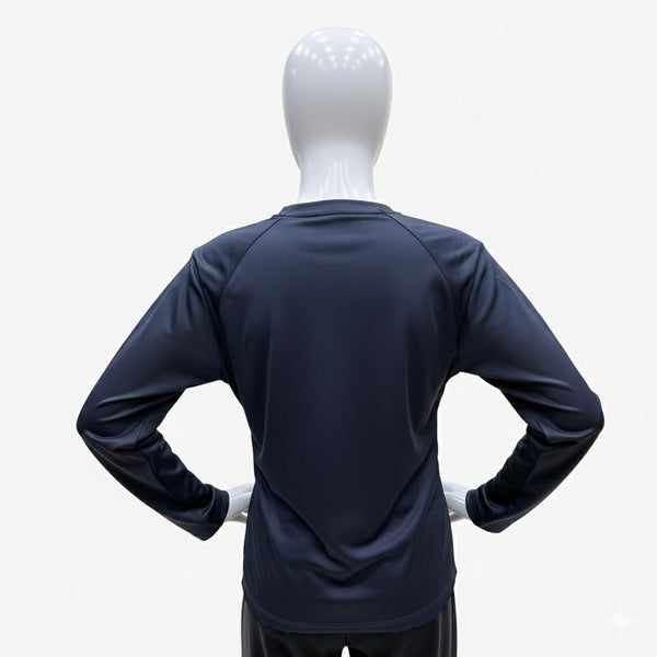 Wear To Fit Blue Quick Dry Full Sleeves T-Shirt