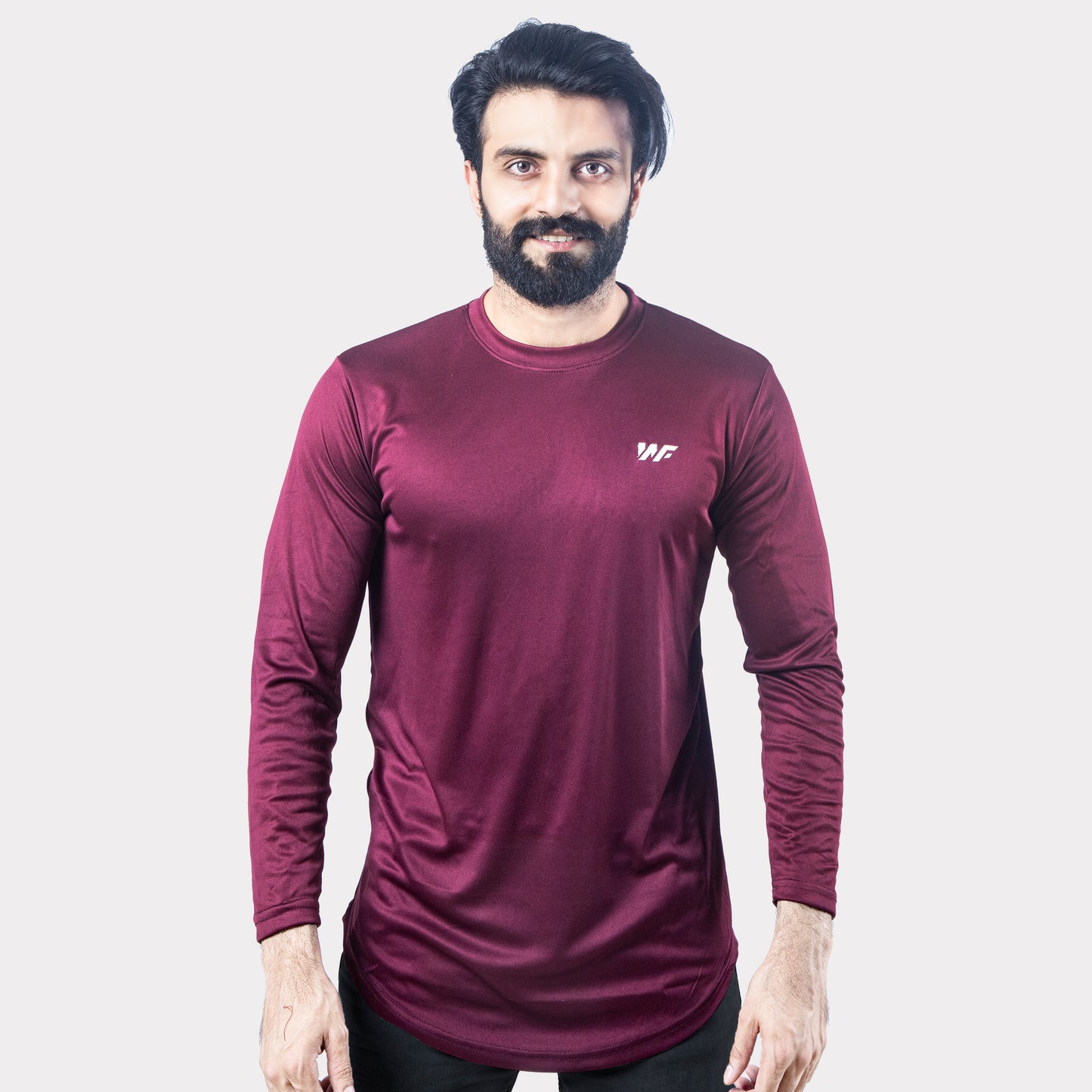 Maroon Quick Dry Full Sleeves T-Shirt