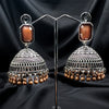 Brown Stone Traditional Jhumkas