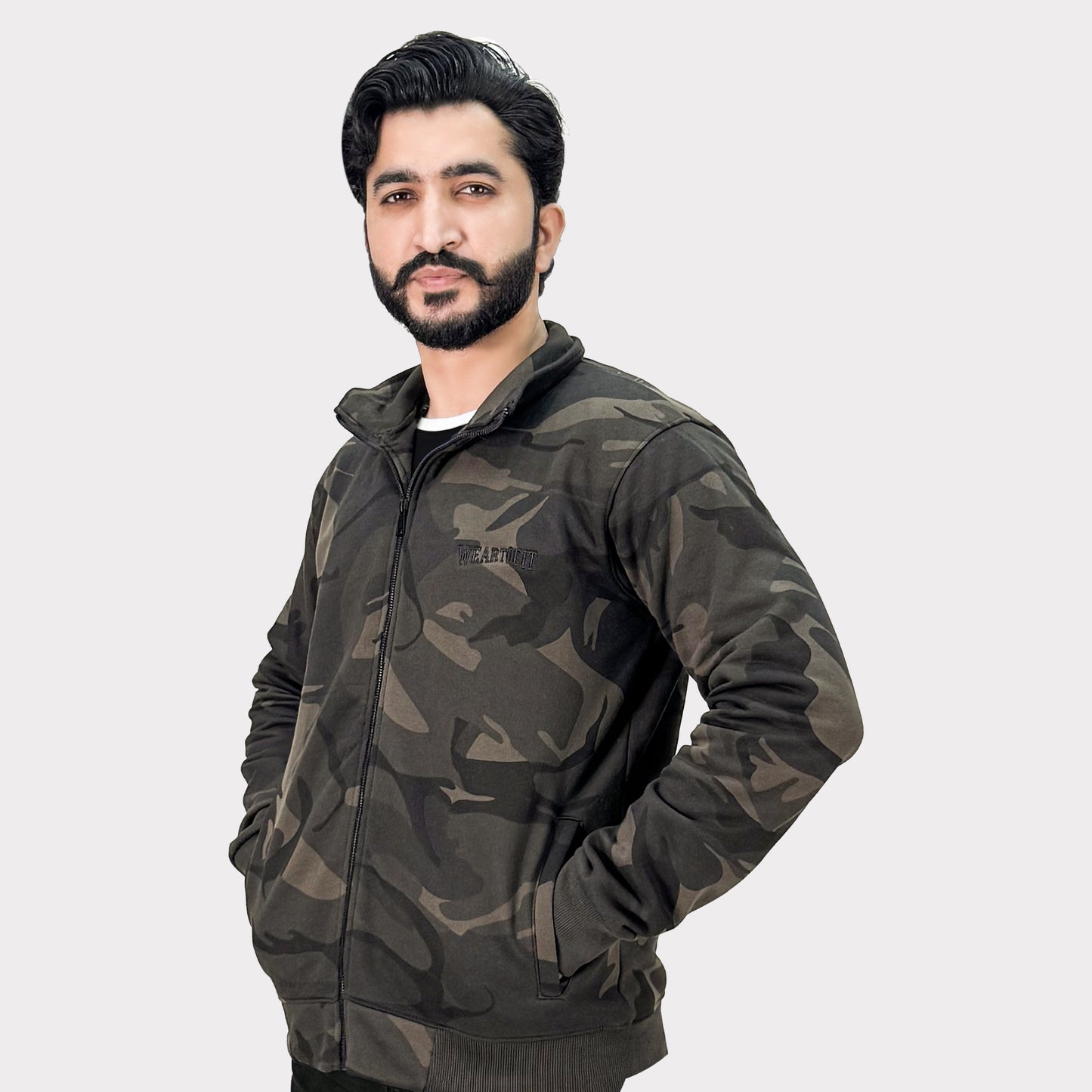 Unisex Camo Full Zipper