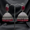 Maroon Stone Traditional Jhumkas