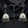 Oxidized White Bell Jhumki