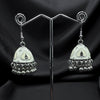 Oxidized White Bell Jhumki