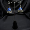 Oxidized Blue Bell Jhumki