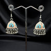 oxidized Coral Sky Bell Jhumki