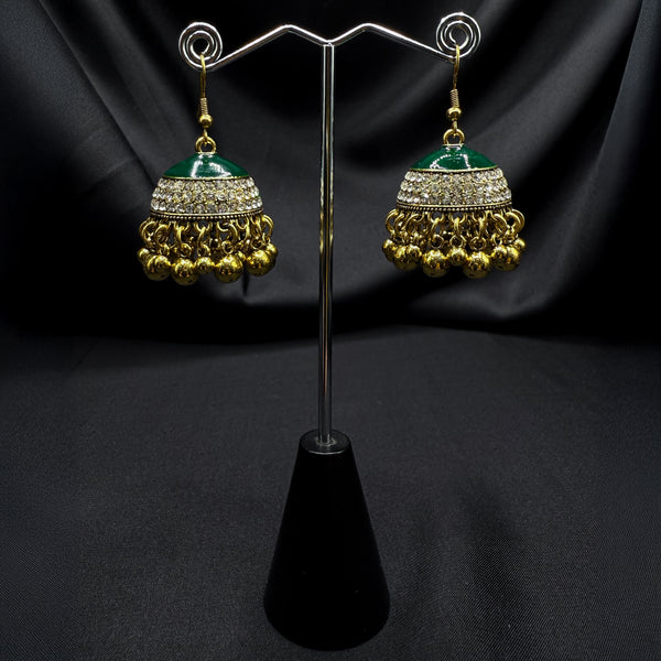 Green Enamal Jhumka