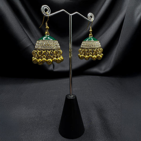 Green Enamal Jhumka