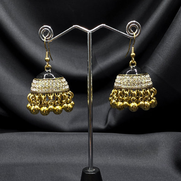 Black Enamal Jhumka