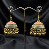 Peach Enamal Jhumka