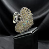 Silver Heart Hair Clawk Clip